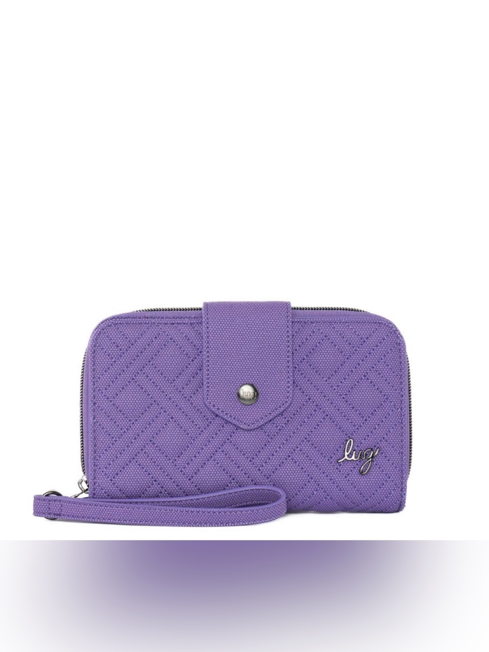 NWOT Lug AMETHYST PURPLE FOXTROT Multi-Compartment Wallet with Wrist Strap
